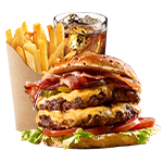 Fat Bustered Burger Meal 